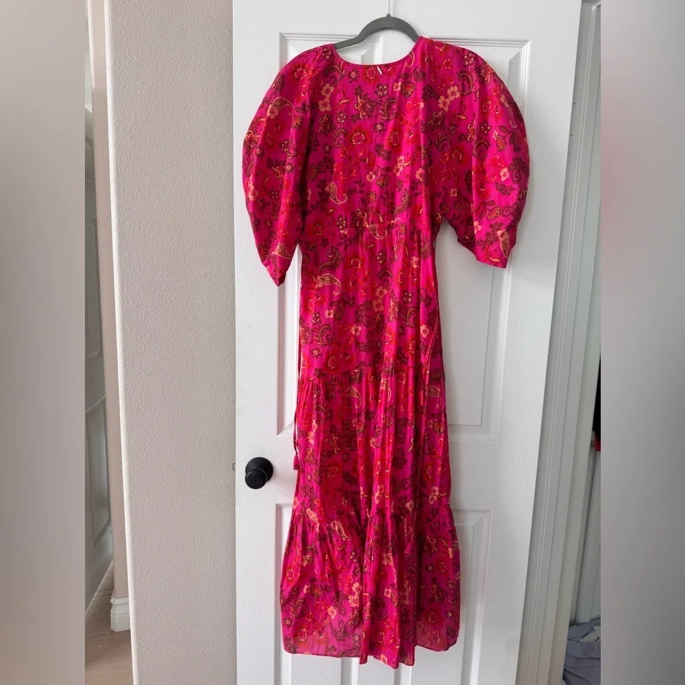 MISA Los Angeles Ysabel tiered ruffle cotton floral dress size small